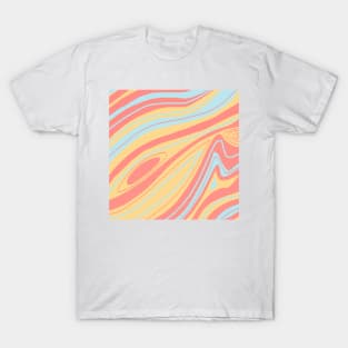 Primary Color Abstract Waves T-Shirt